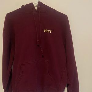 Maroon Obey Hoodie